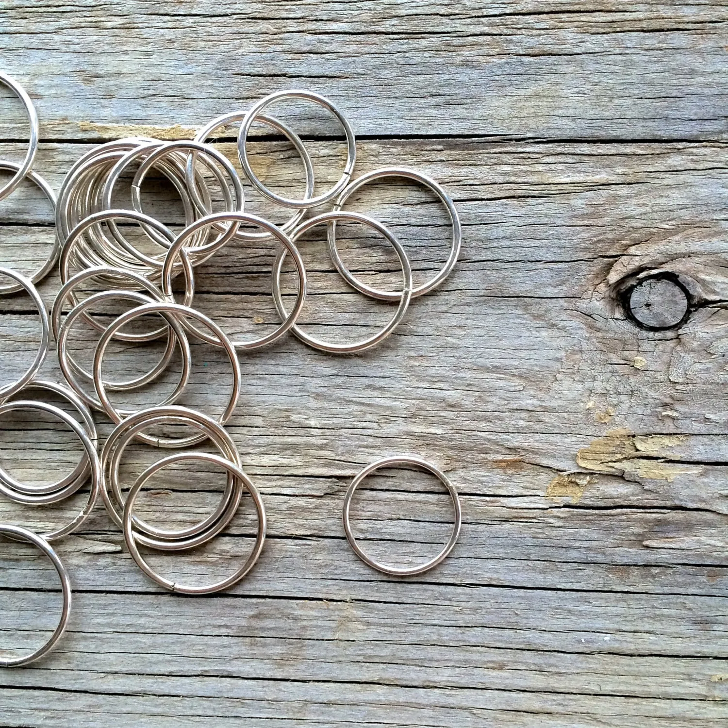 Sterling silver stacking ring | Dainty silver midi rings