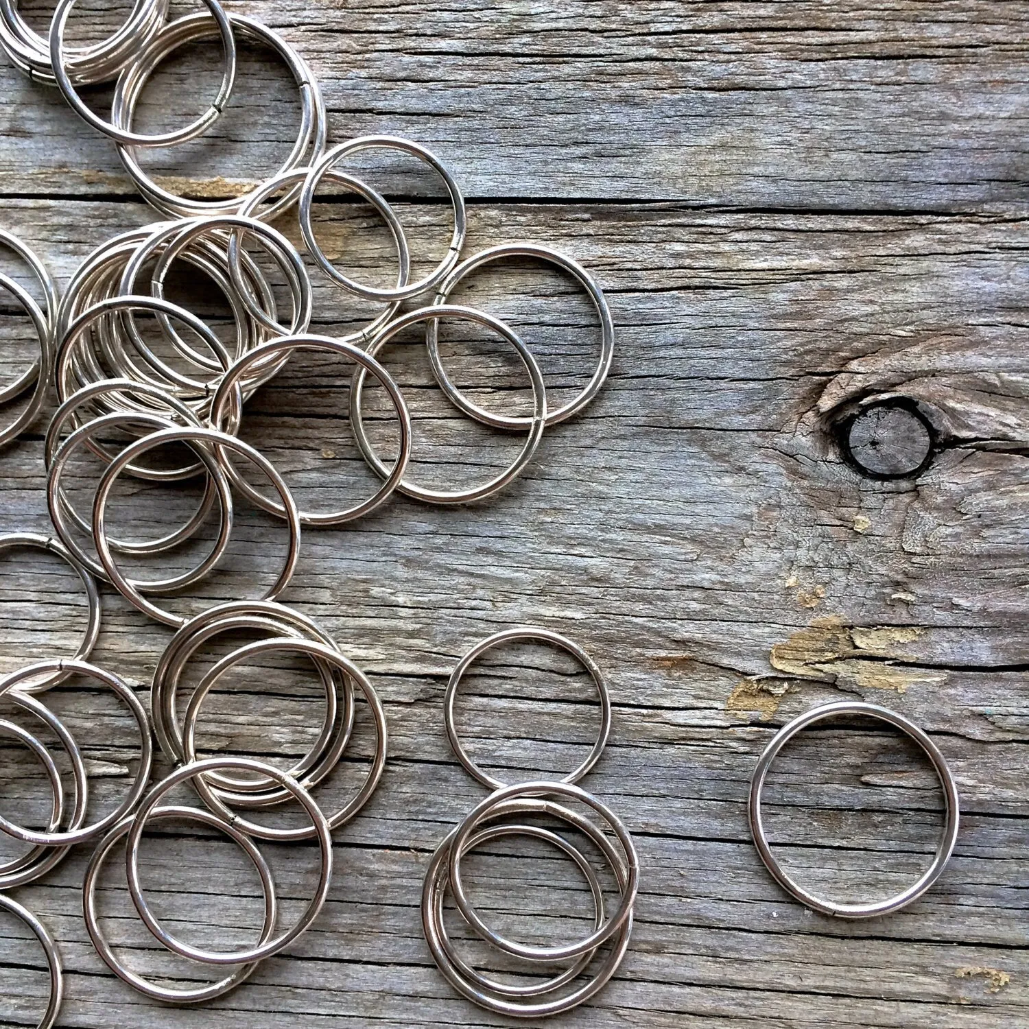 Sterling silver stacking ring | Dainty silver midi rings