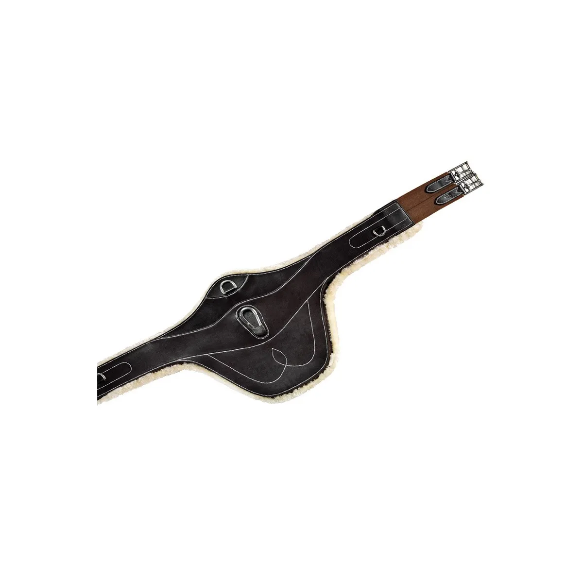 STUD GUARD GIRTH WITH SHEEPSKIN Brown
