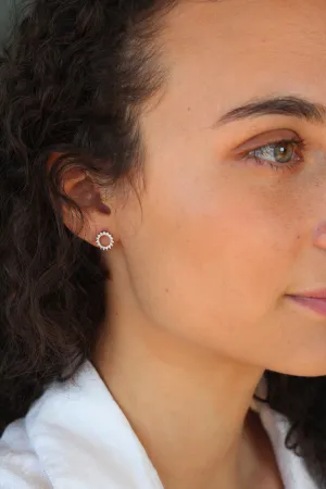 sunburst earrings { silver}