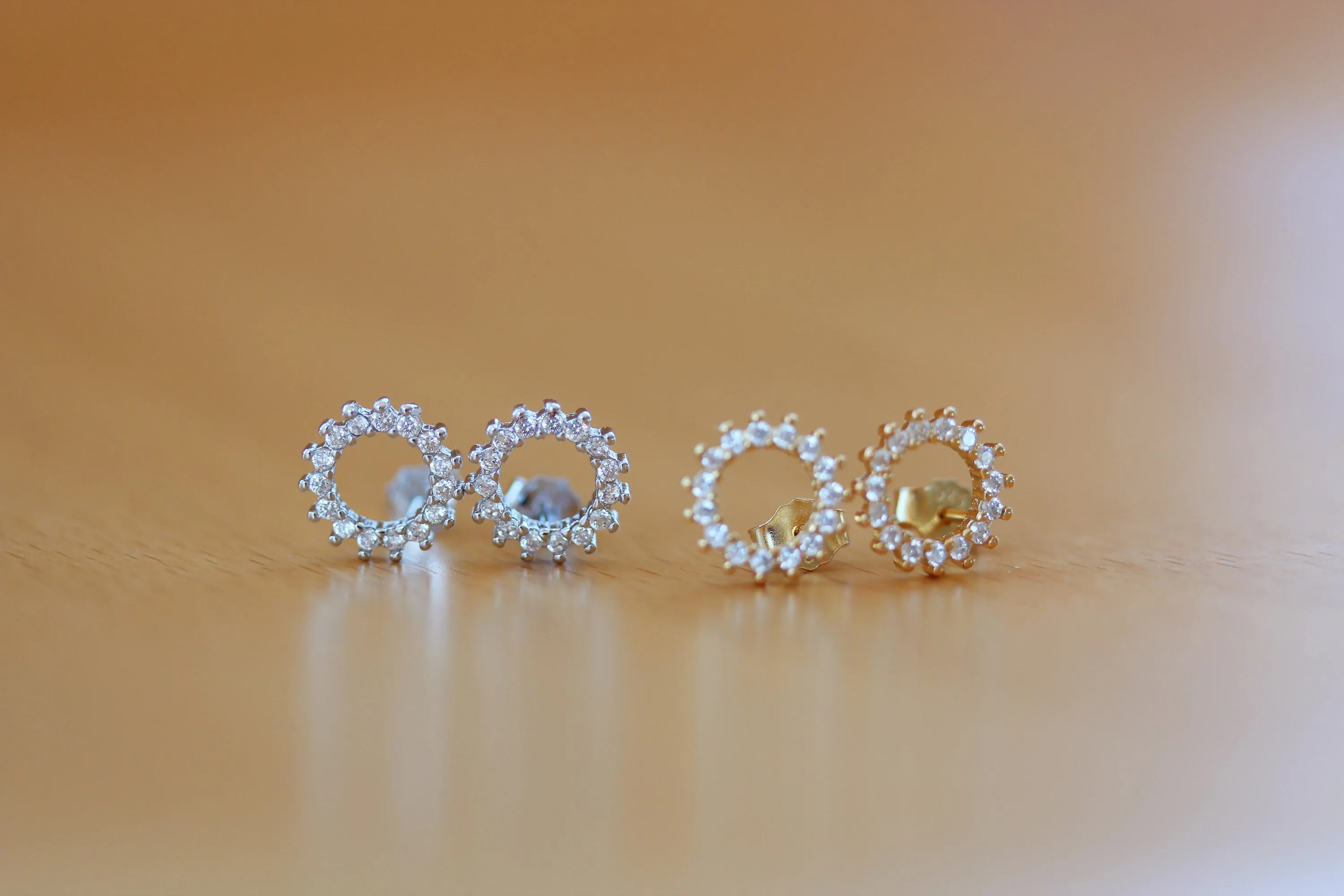 sunburst earrings { silver}