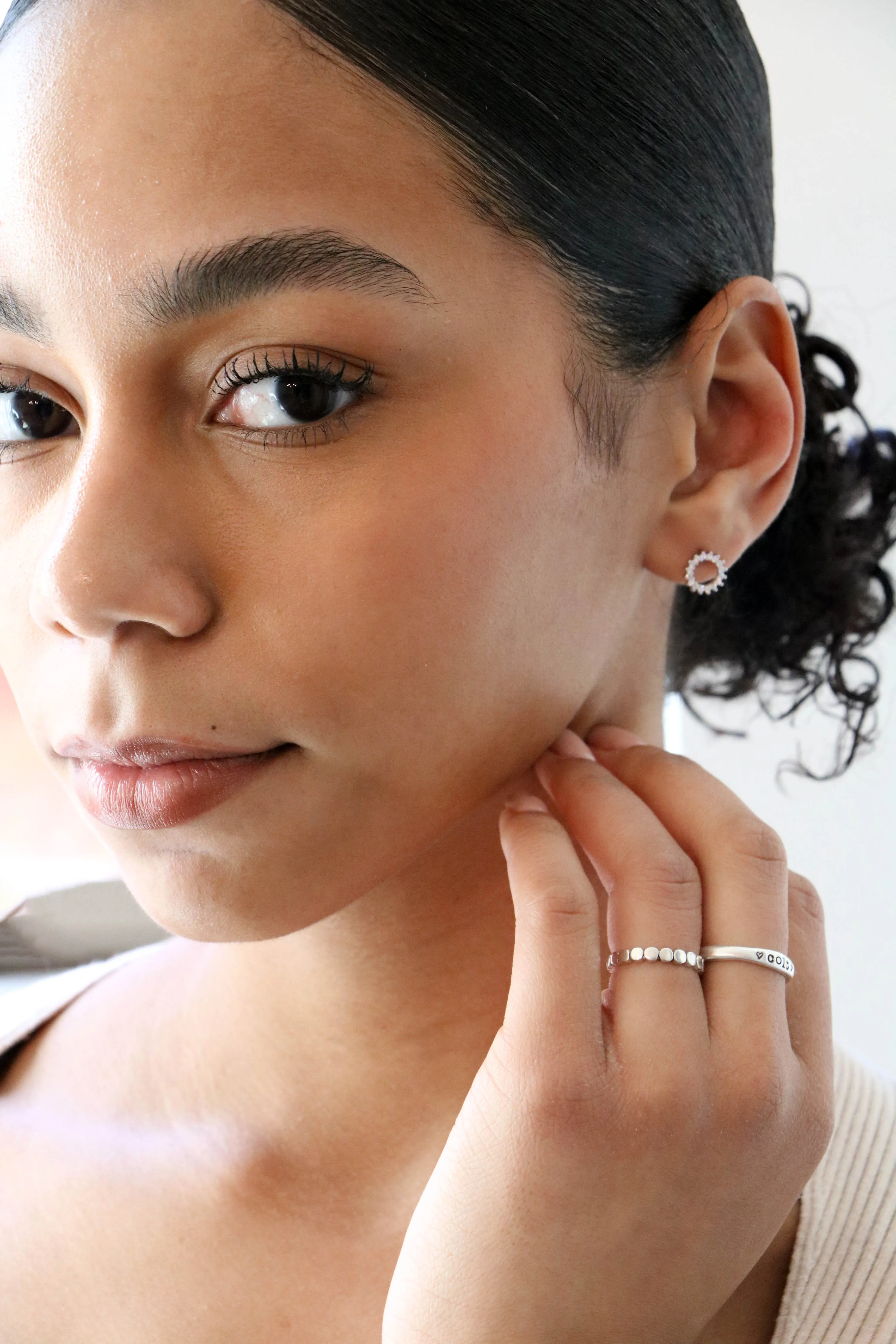 sunburst earrings { silver}
