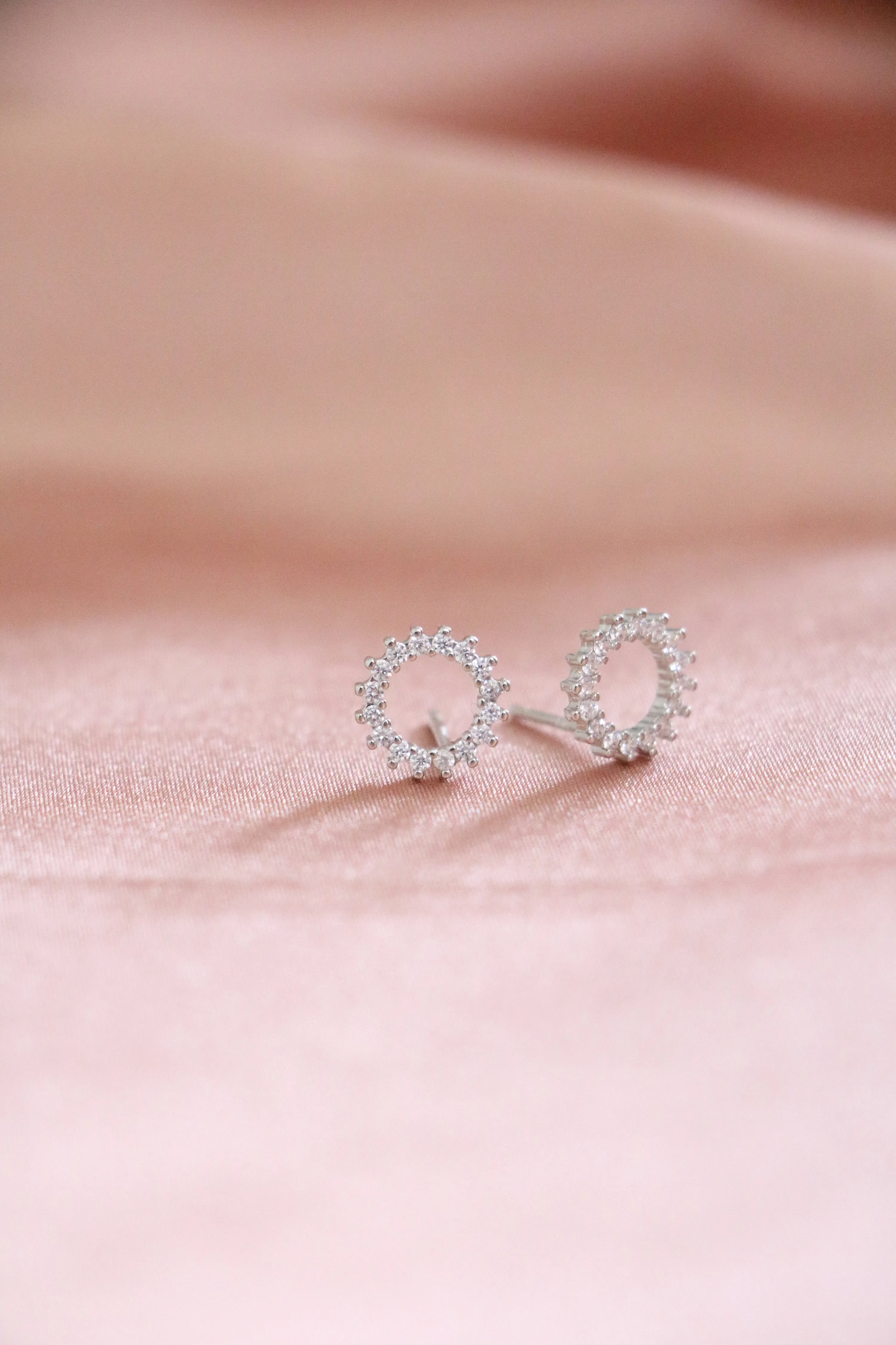 sunburst earrings { silver}