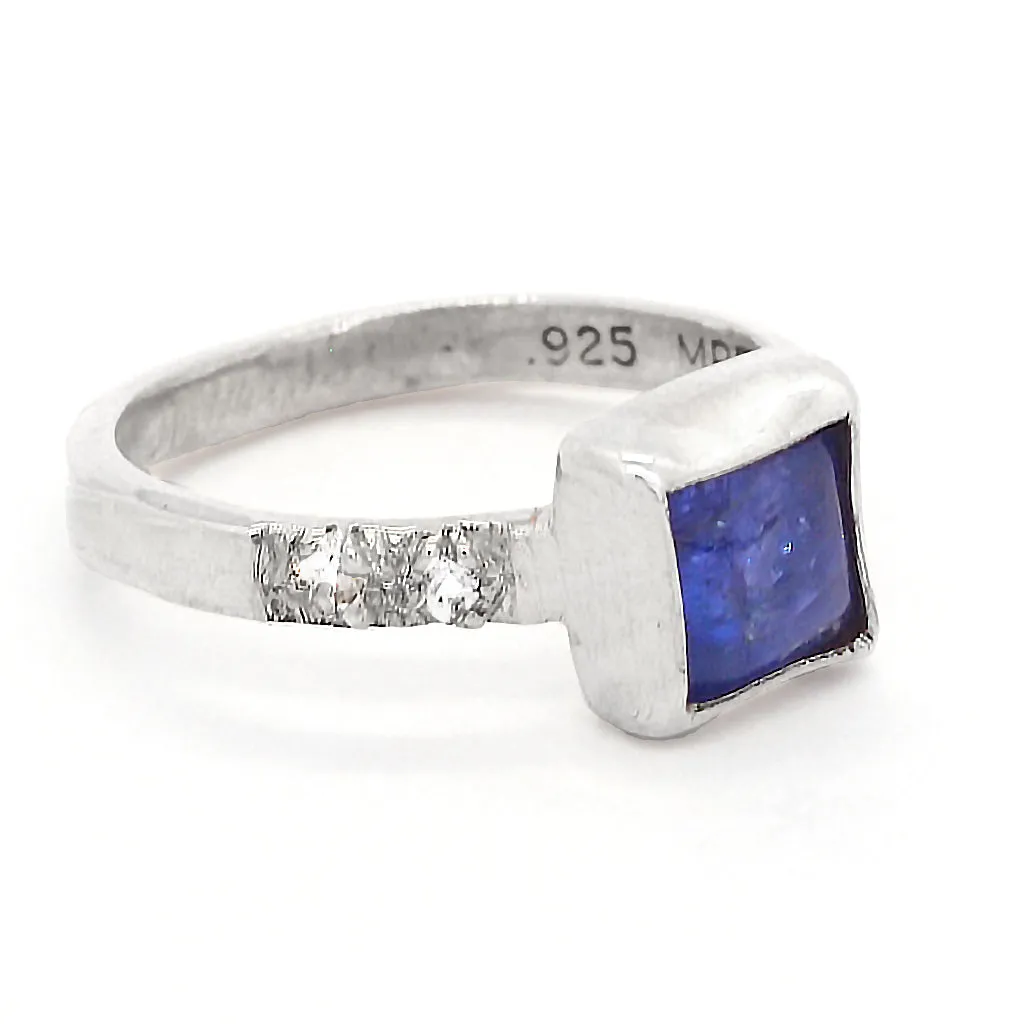 Tanzanite & White Sapphires Ring (size 7)