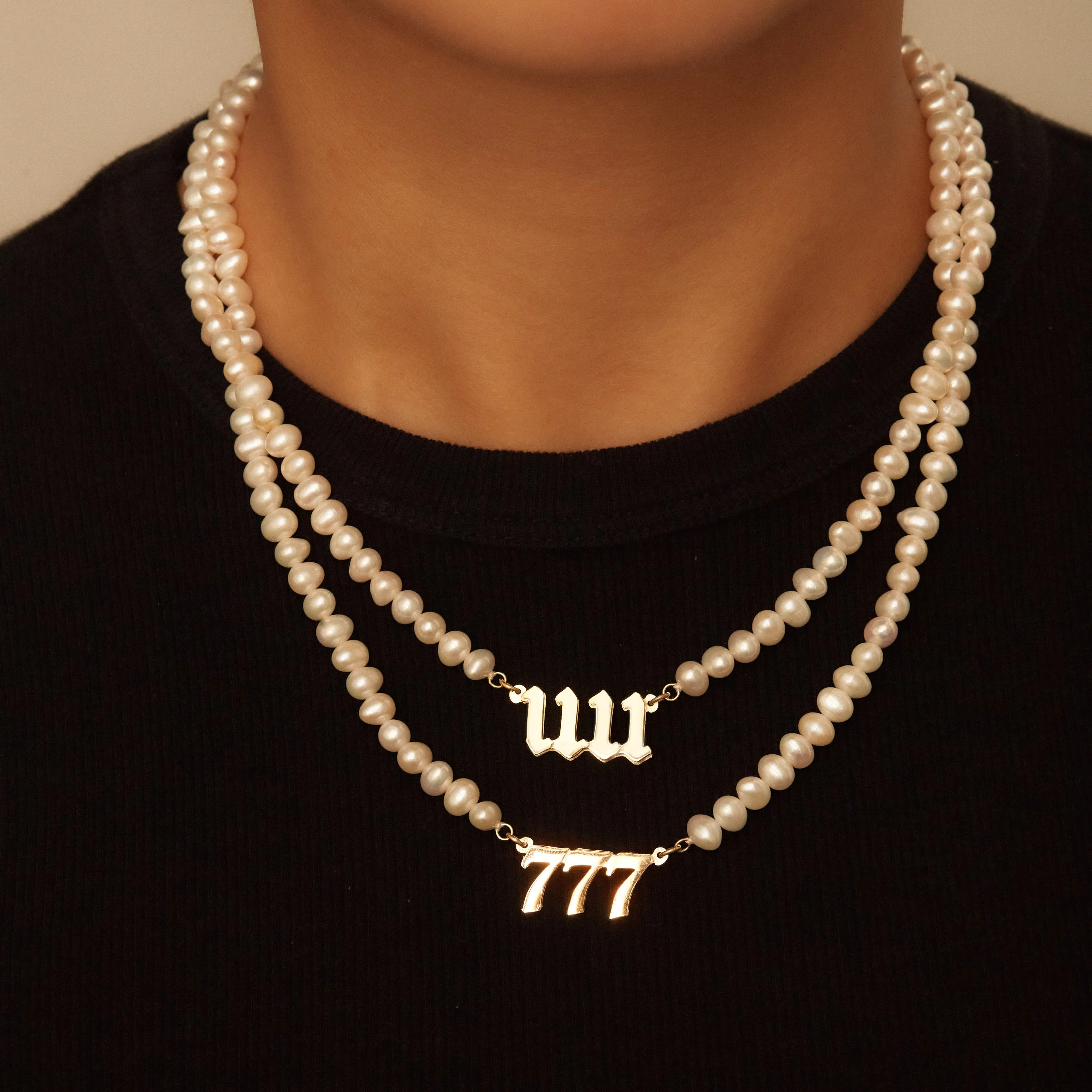 THE PEARL ANGEL NUMBER NECKLACE