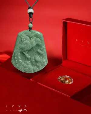 The Vault |Genuine  Natural Myanmar Jadeite Phoenix Necklace