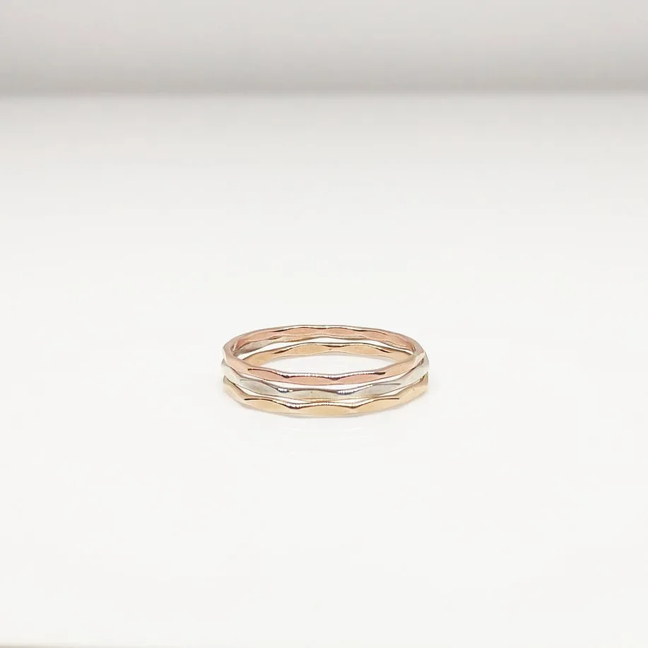 Thin Stacking Ring, Midi Ring - Rose Gold Filled, 14k Gold Filled or Sterling Silver - Handmade Jewelry