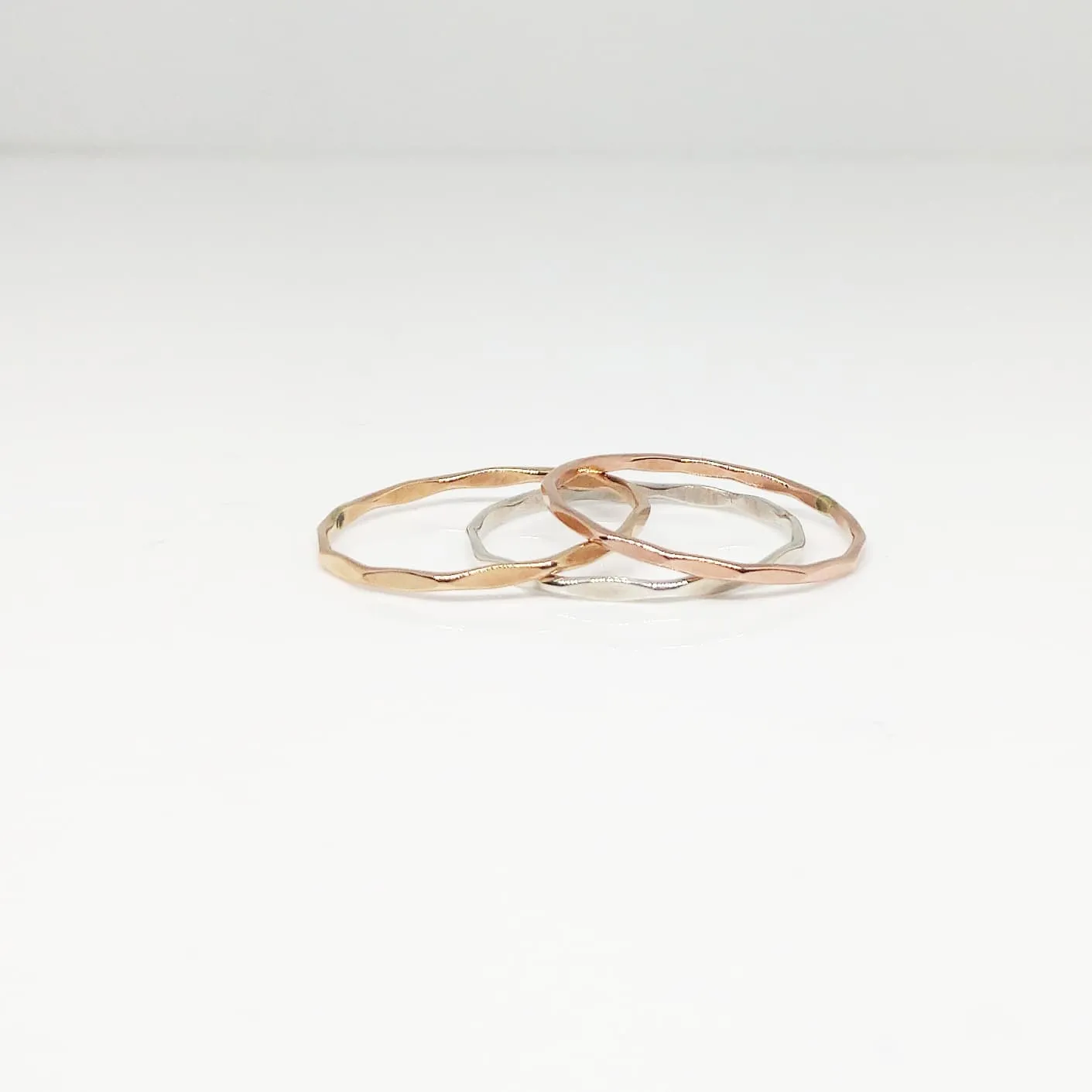 Thin Stacking Ring, Midi Ring - Rose Gold Filled, 14k Gold Filled or Sterling Silver - Handmade Jewelry