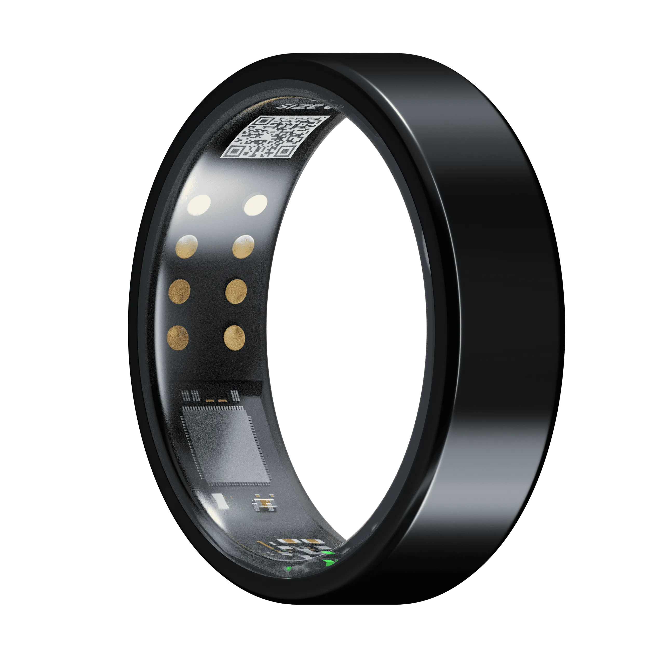 Uni•Q-Ring - Wireless Smart Ring (Stainless Steel Case, Waterproof, Chip RF03, BT Connection, Heart Rate & Sleep Monitoring, Sports Mode) - UniSex   Easy 15-Day Returns - UltraPods (Free Gift)