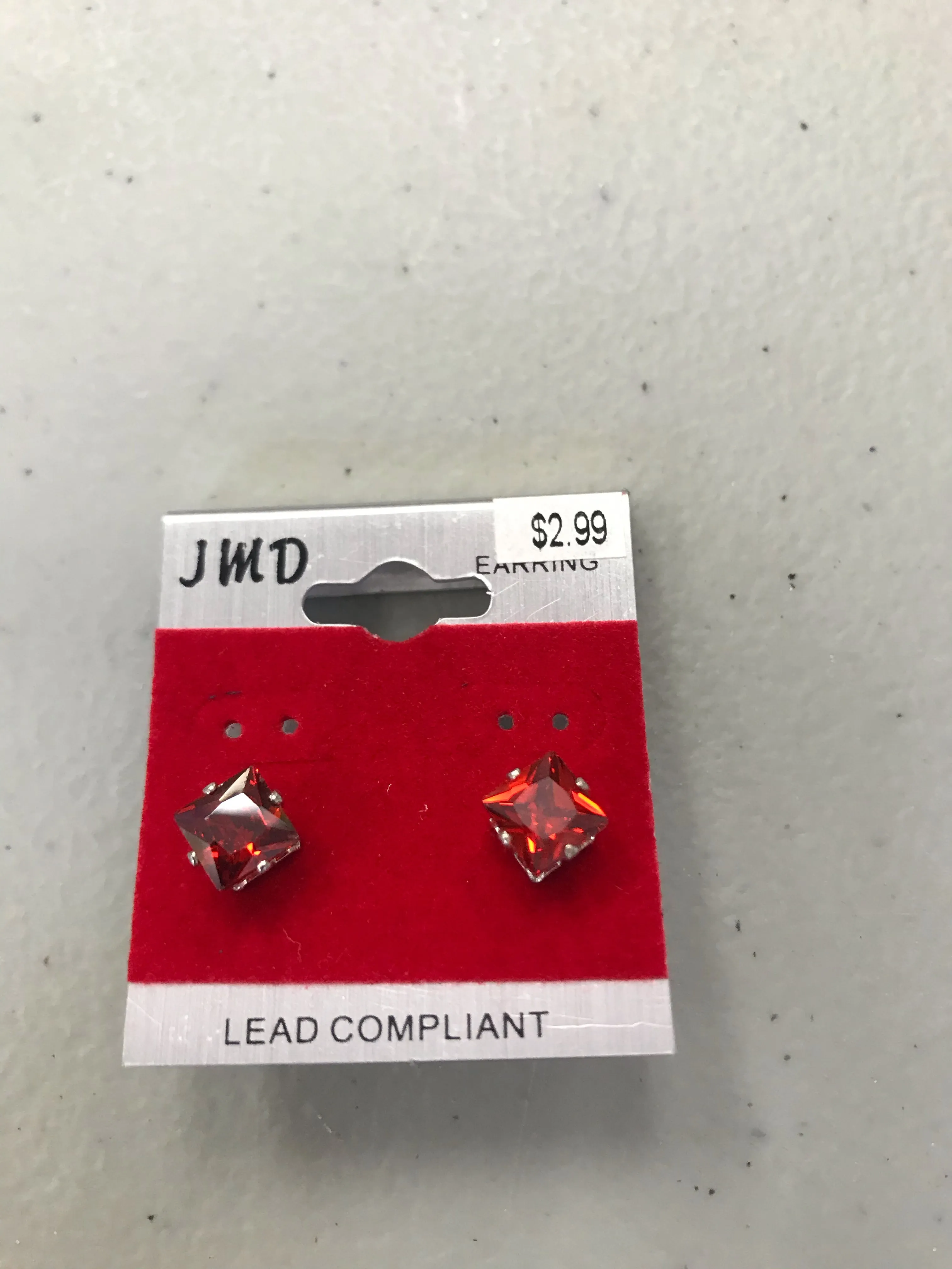 Unisex Stud Earrings Silver Back