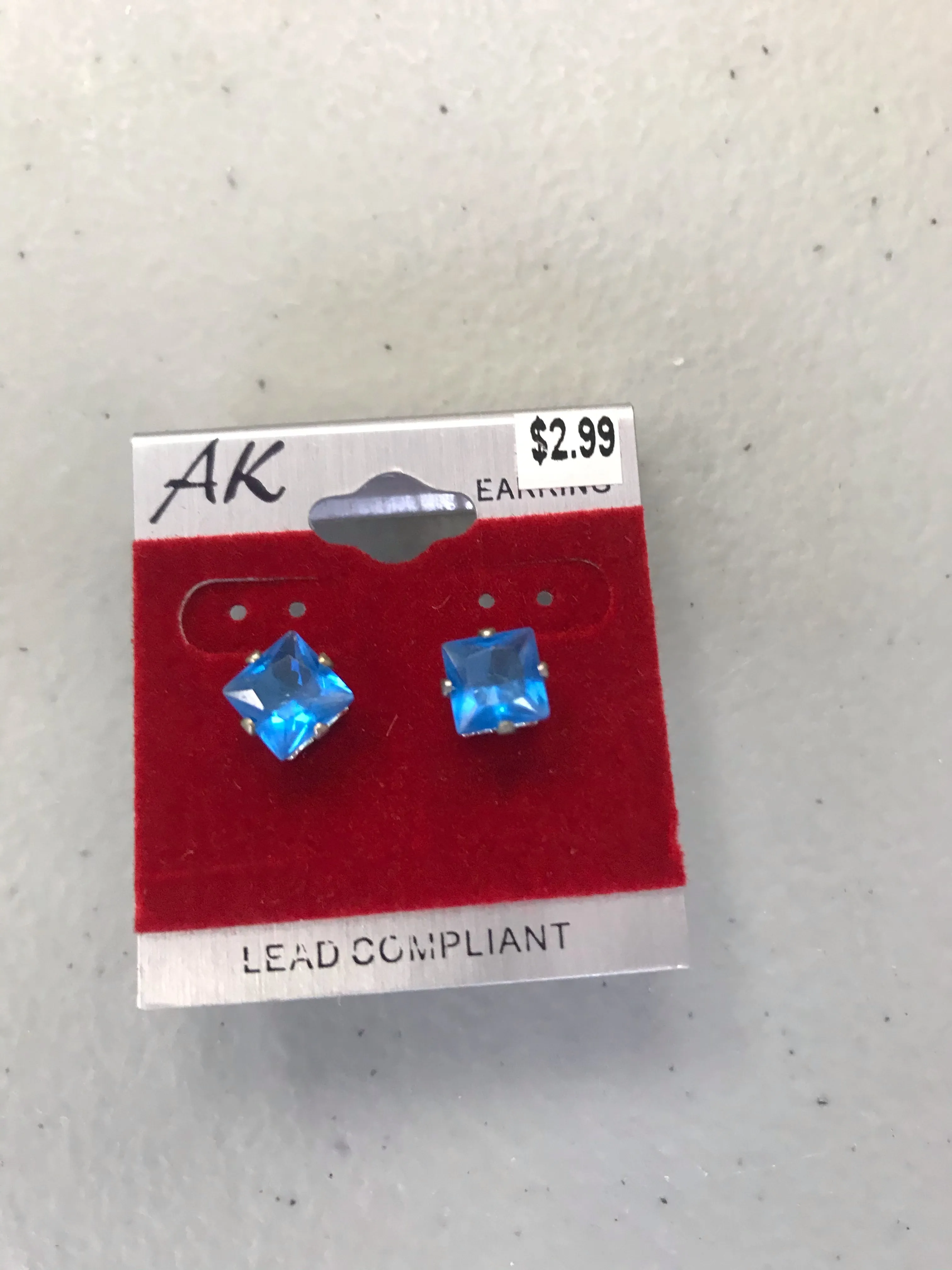 Unisex Stud Earrings Silver Back