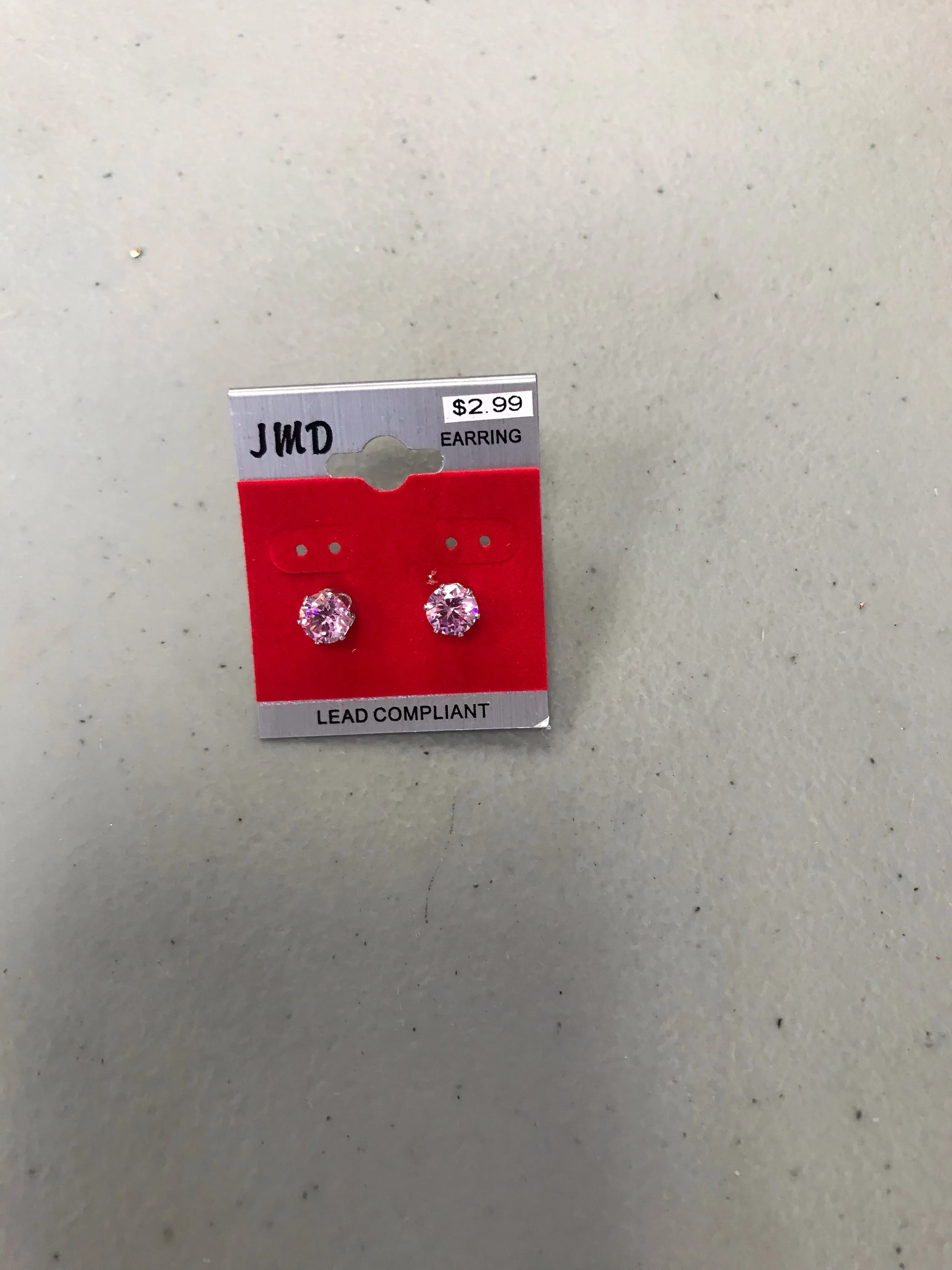Unisex Stud Earrings Silver Back
