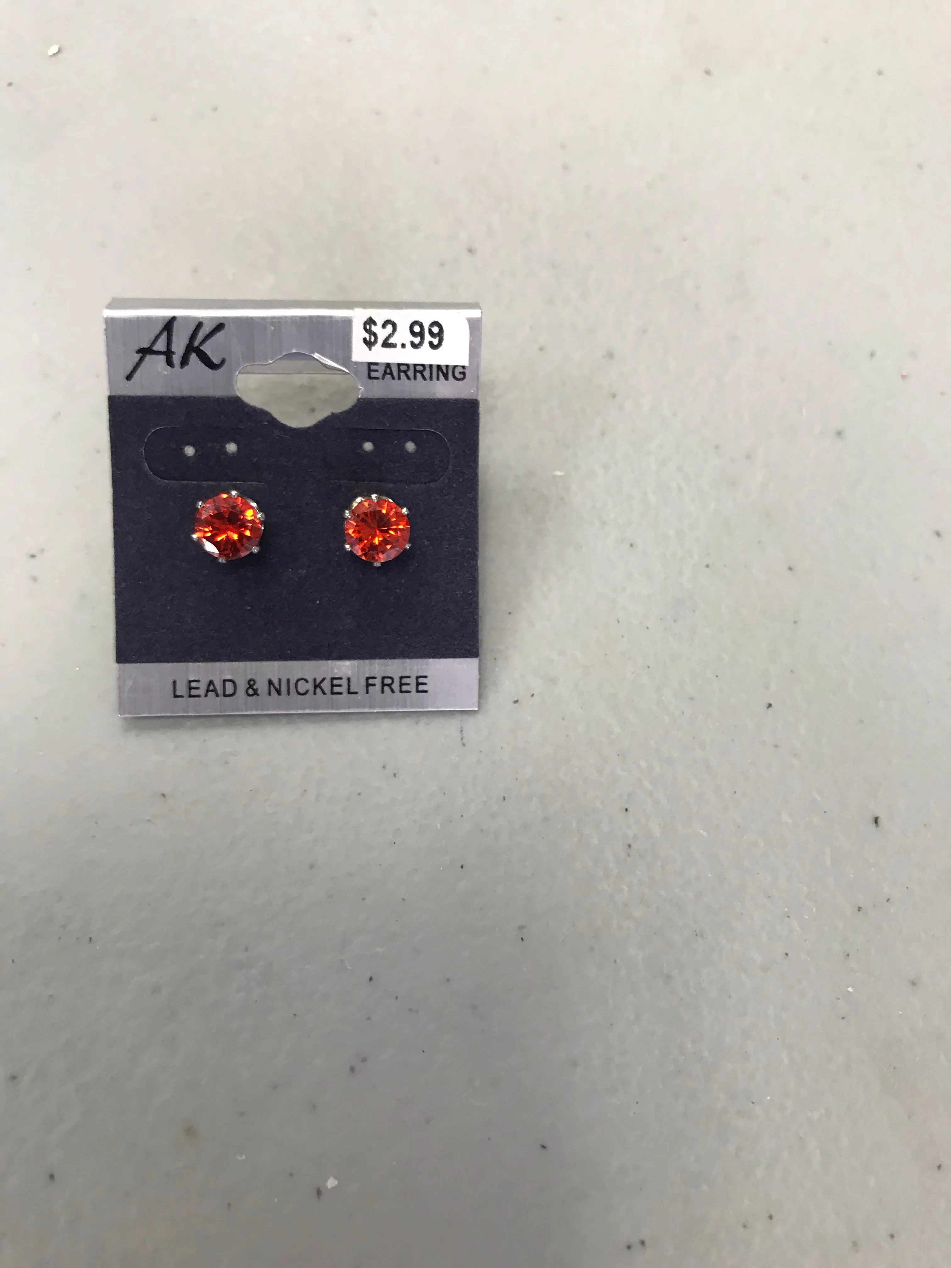 Unisex Stud Earrings Silver Back