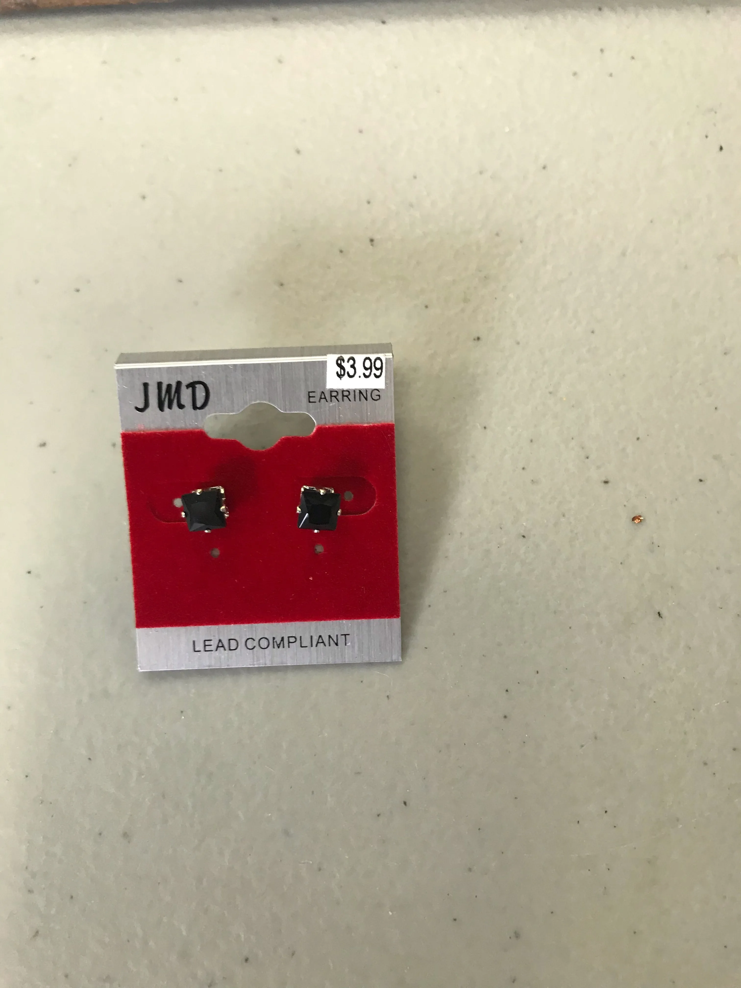 Unisex Stud Earrings Silver Back