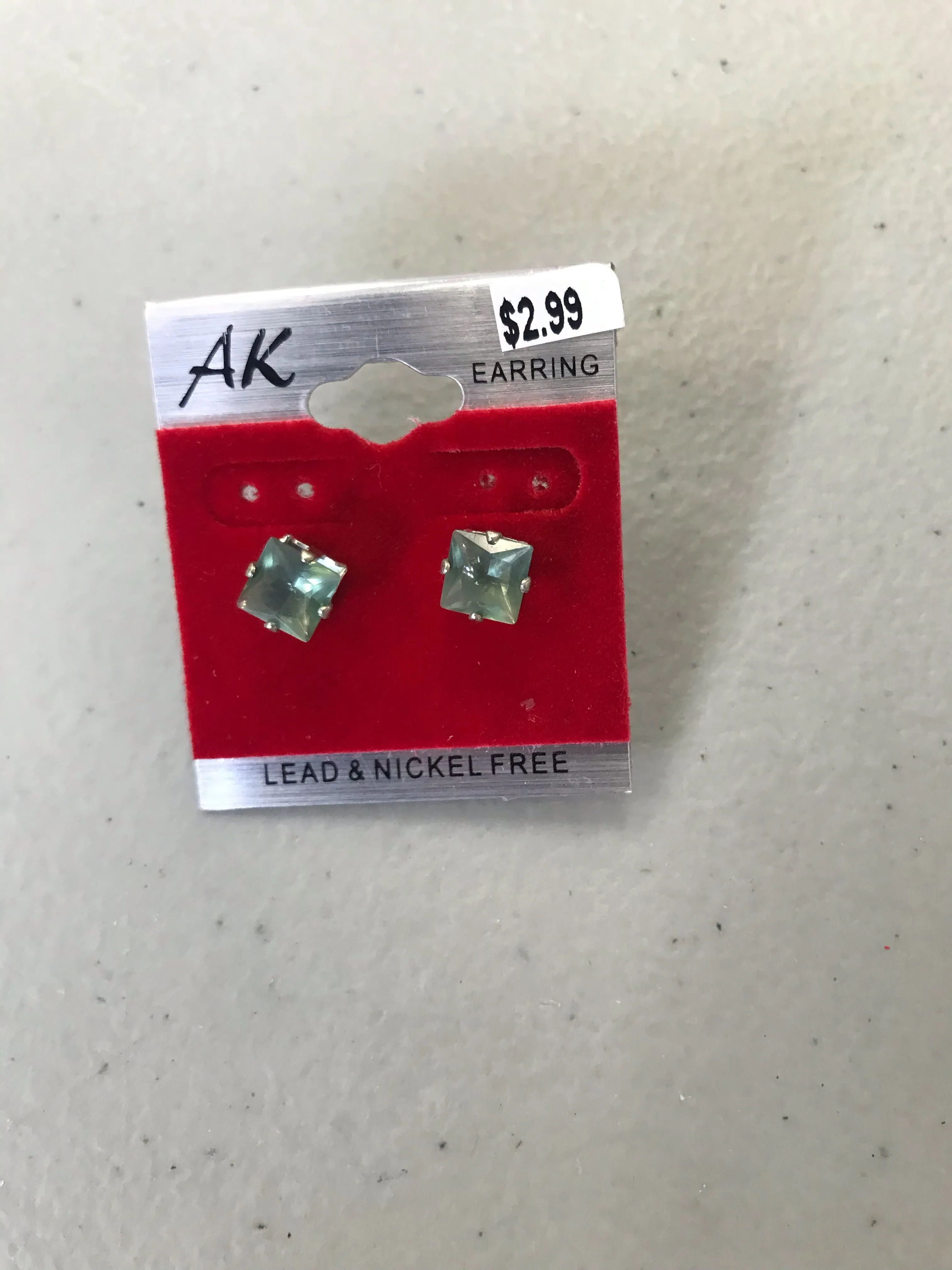 Unisex Stud Earrings Silver Back