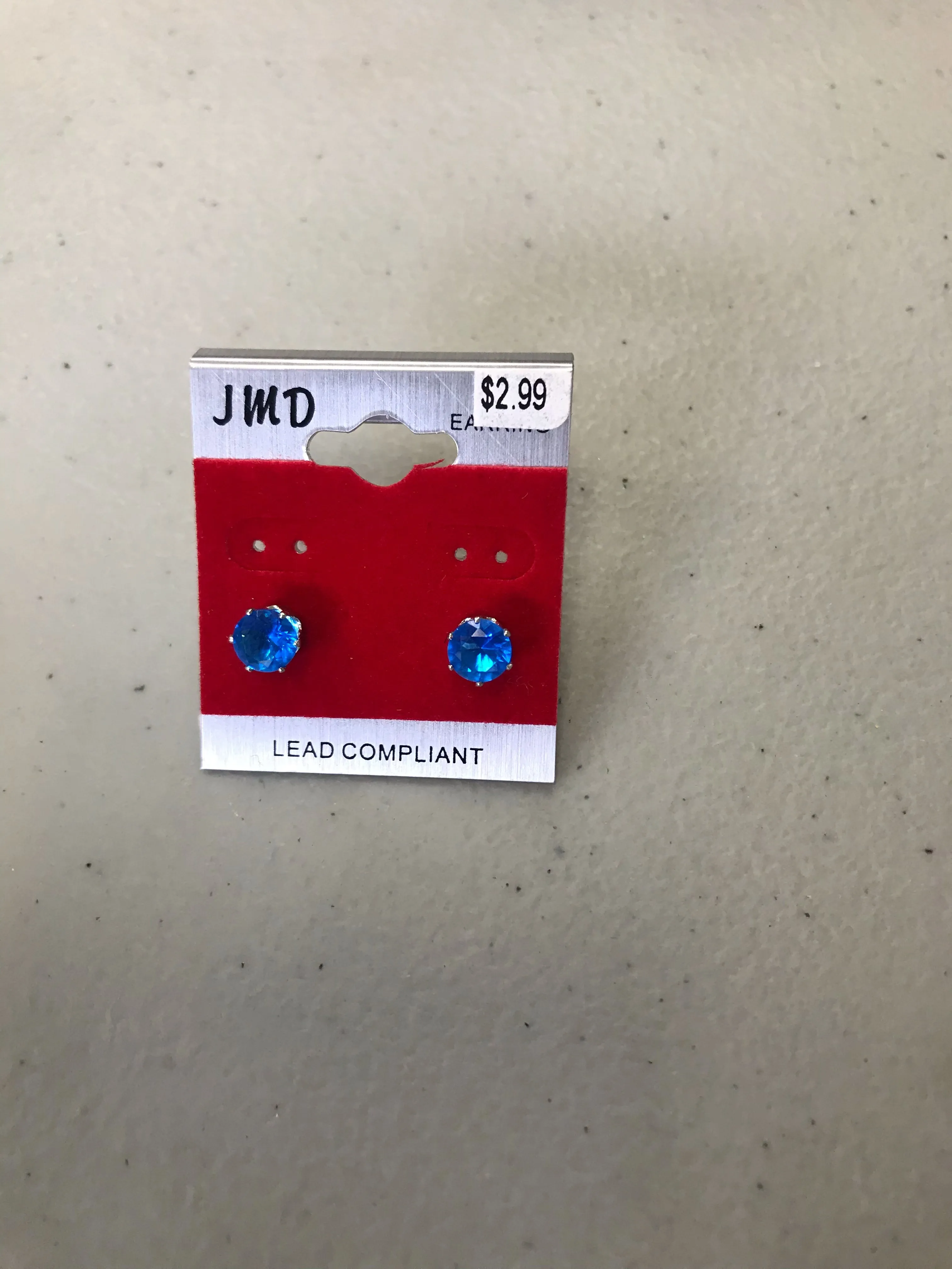 Unisex Stud Earrings Silver Back