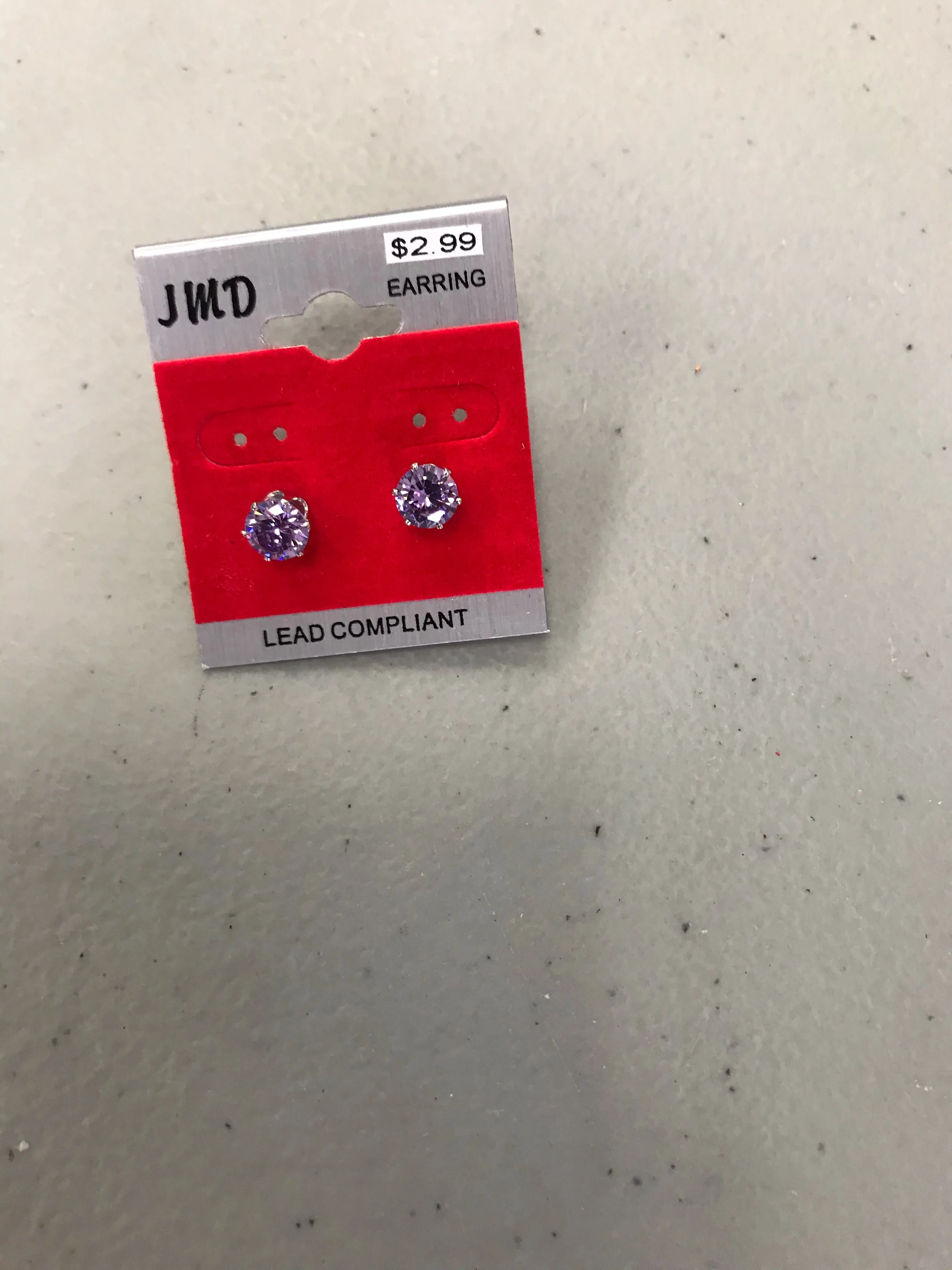 Unisex Stud Earrings Silver Back