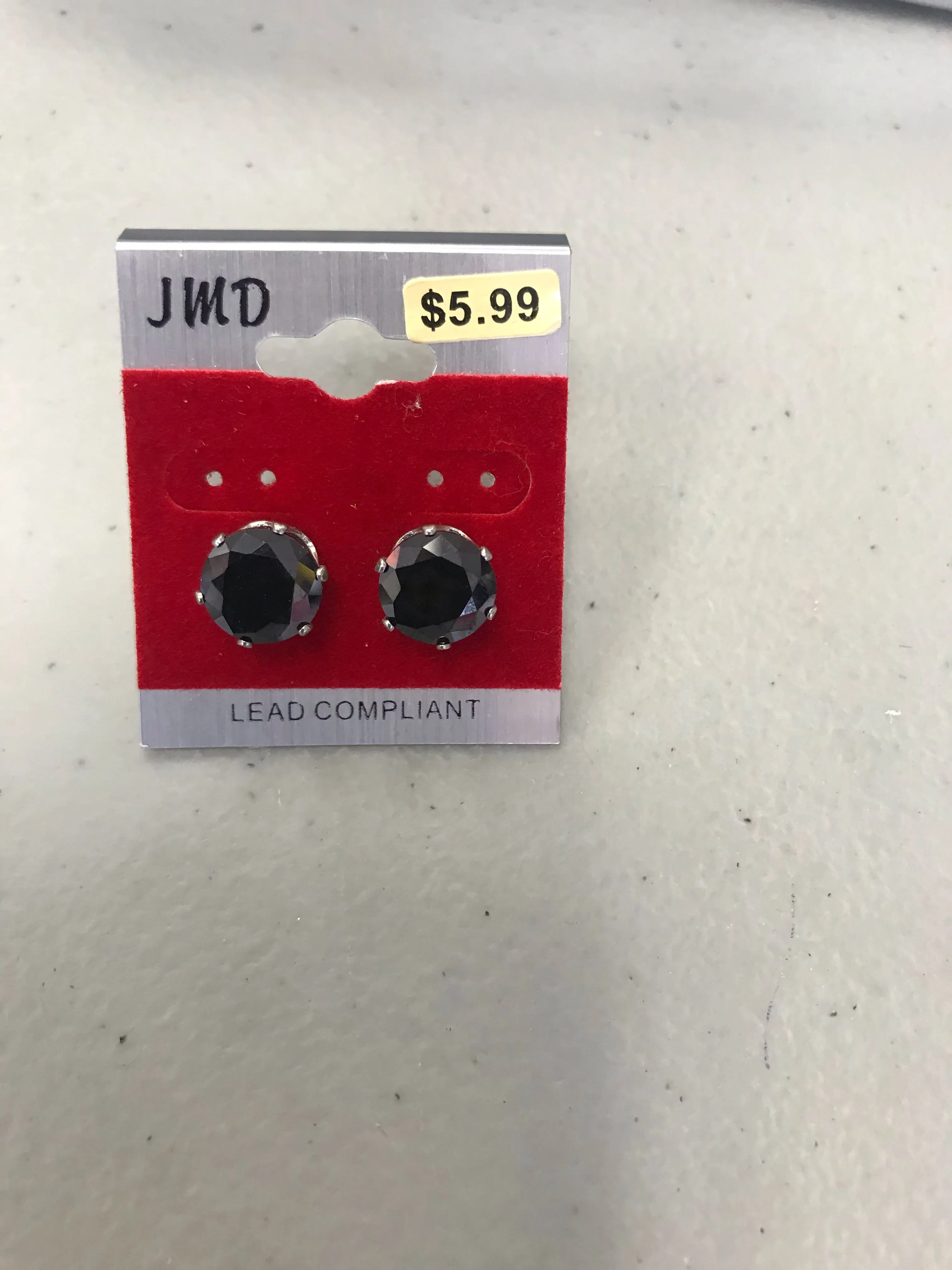 Unisex Stud Earrings Silver Back