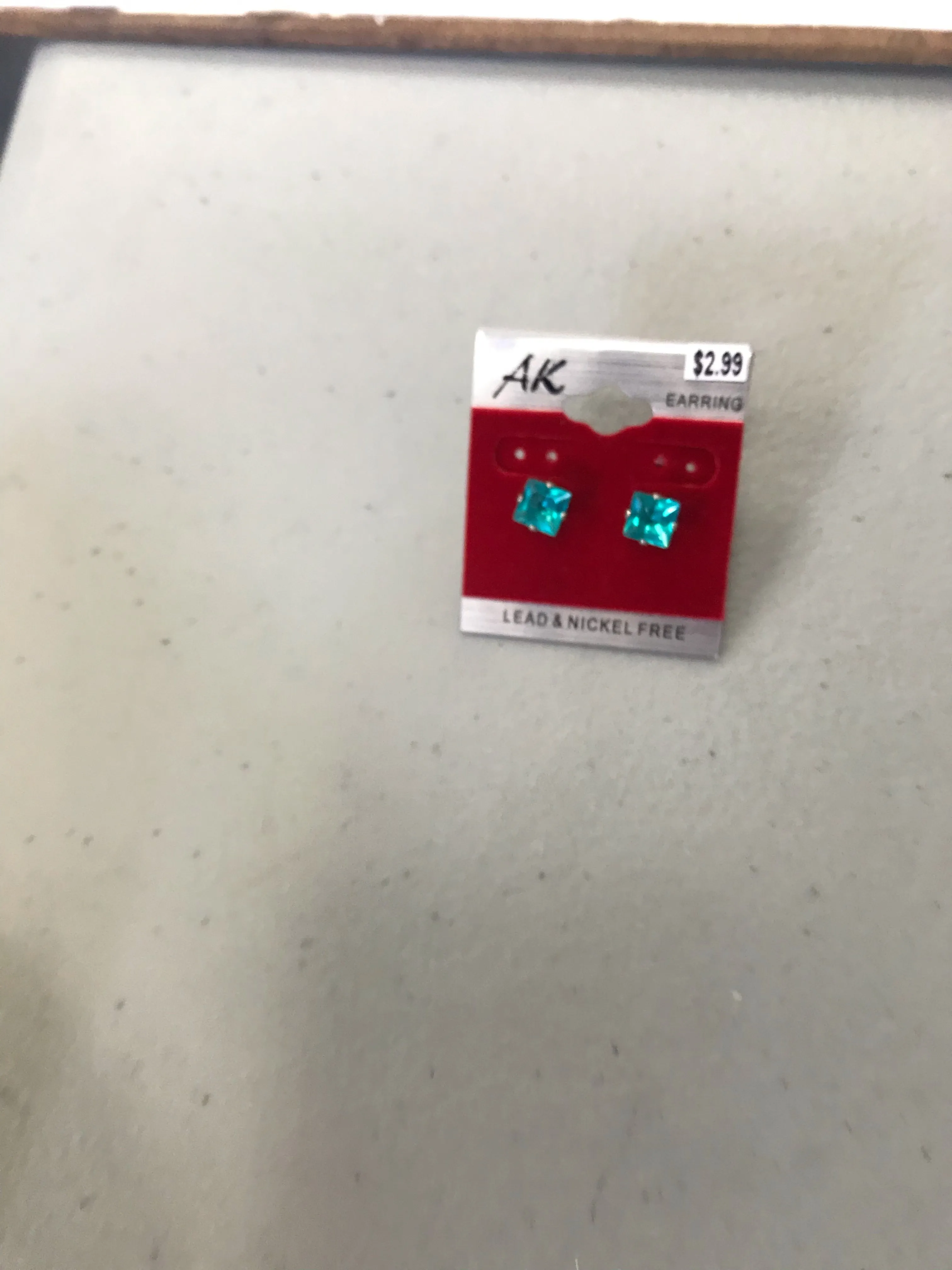 Unisex Stud Earrings Silver Back