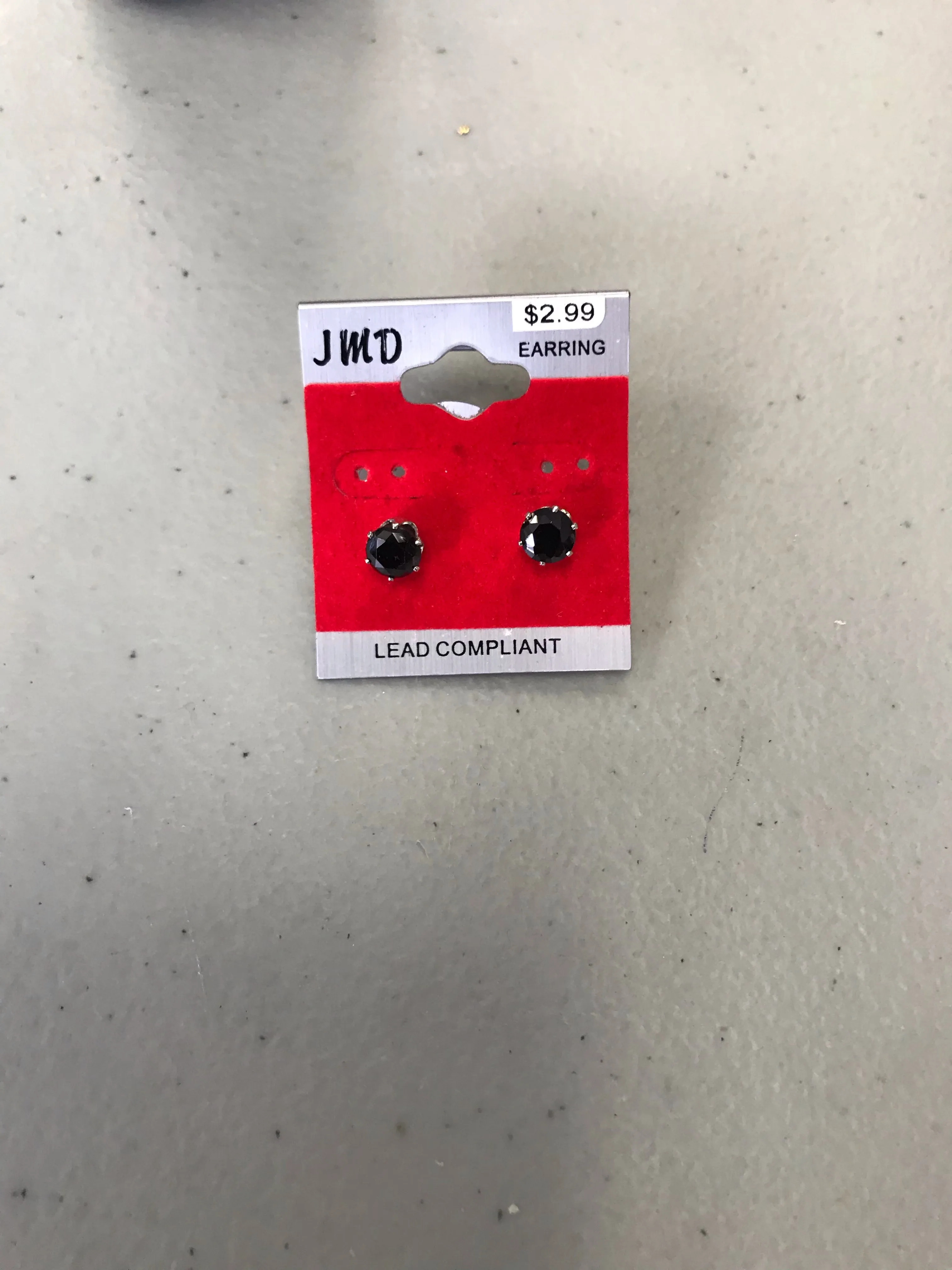 Unisex Stud Earrings Silver Back