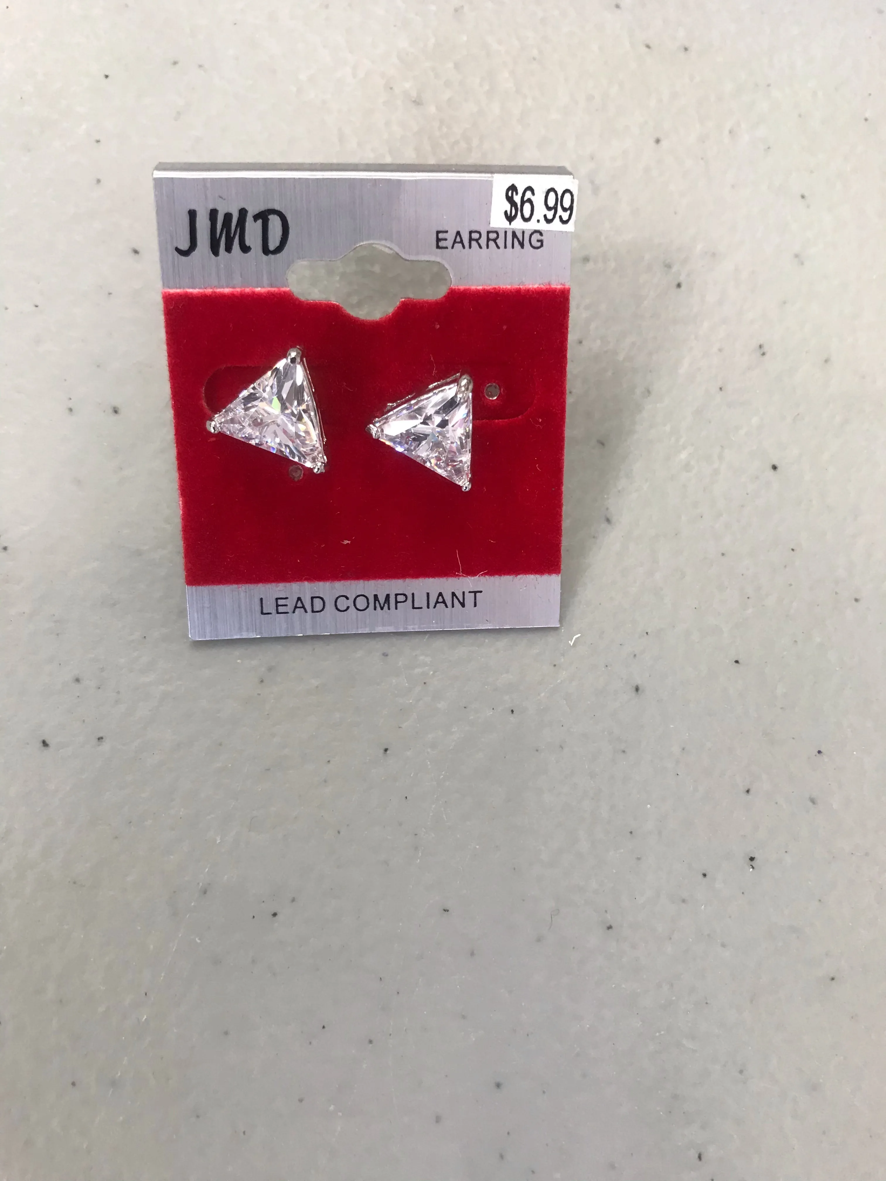 Unisex Stud Earrings Silver Back