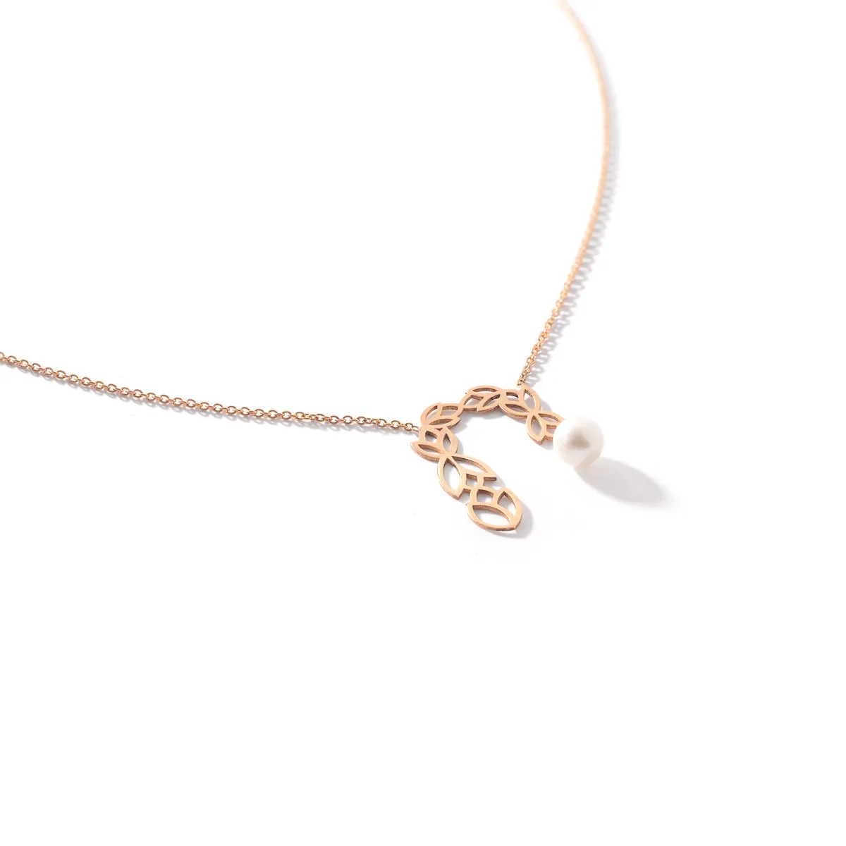 Waterfall and pearl Chain Necklace