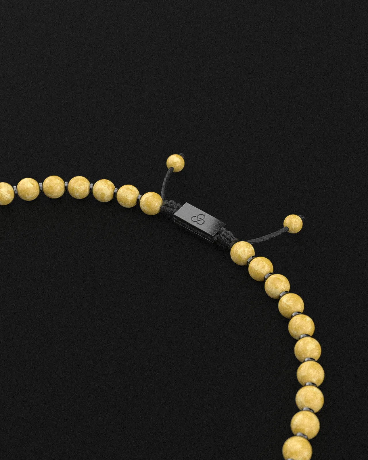 Yellow Jade Necklace 8mm | Prayer