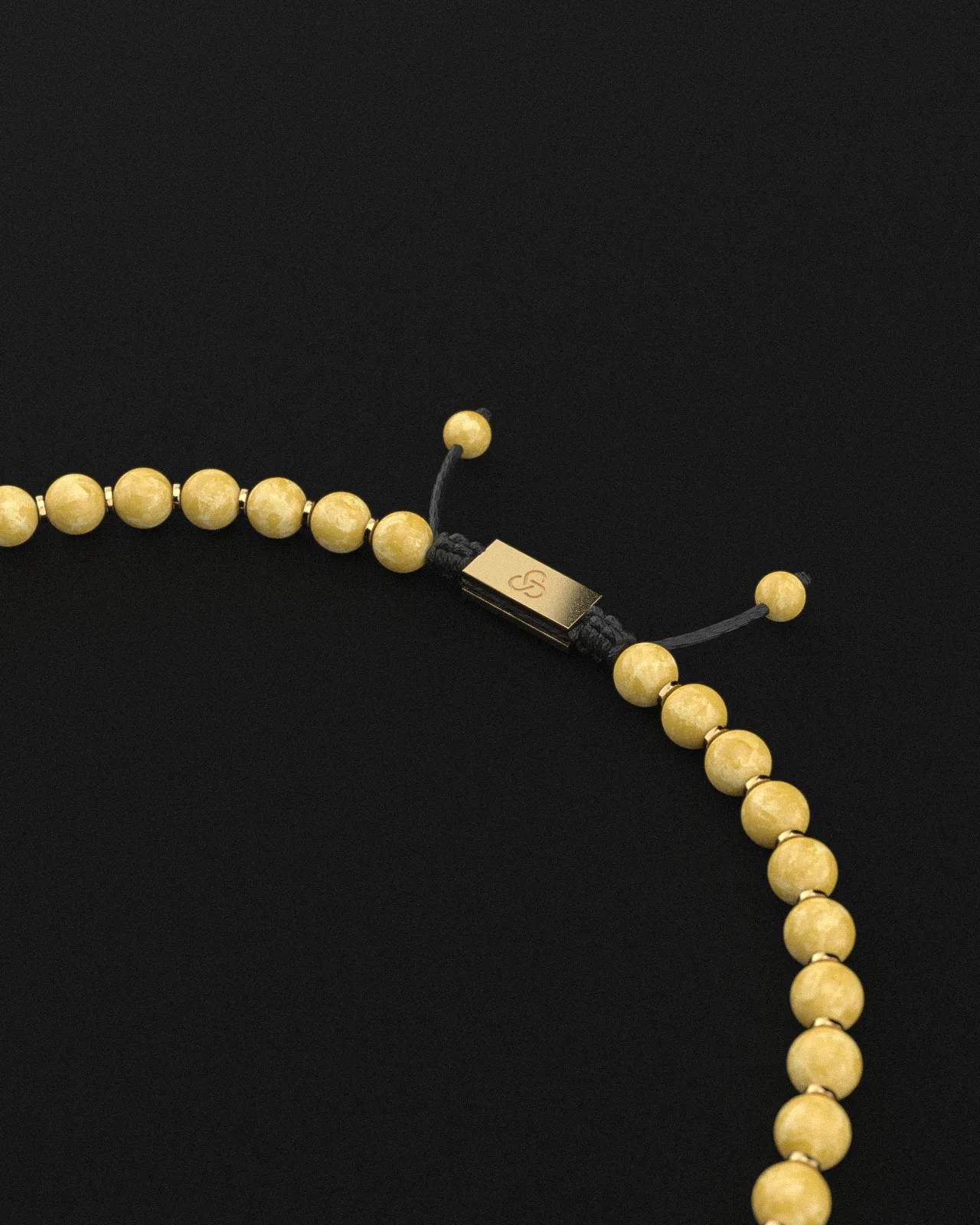 Yellow Jade Necklace 8mm | Prayer