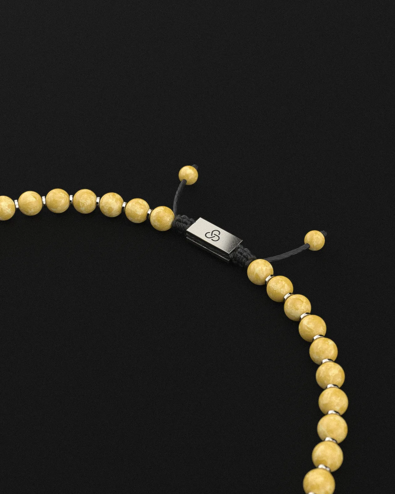 Yellow Jade Necklace 8mm | Prayer