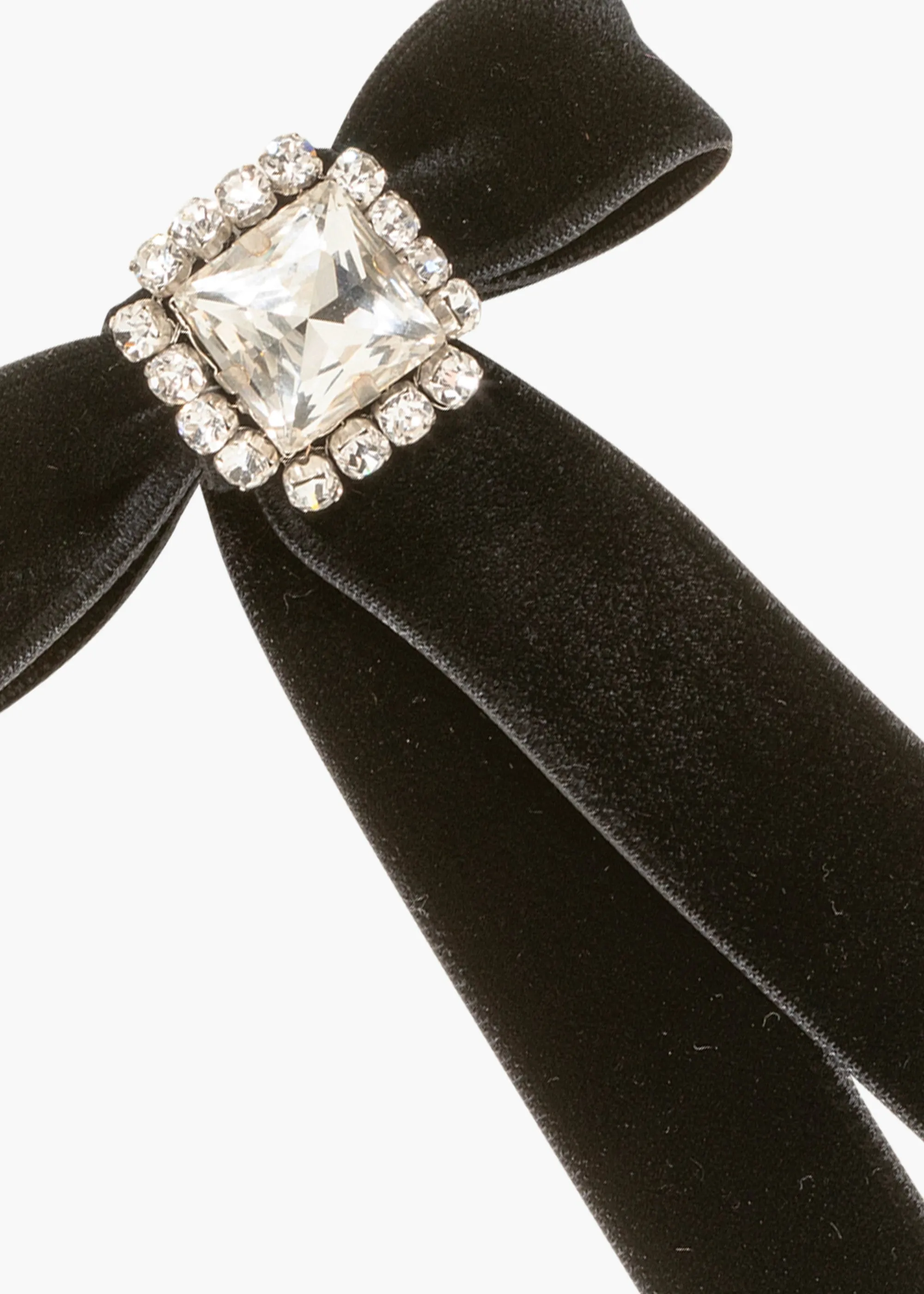 Zelina Bow Barrette -- Black
